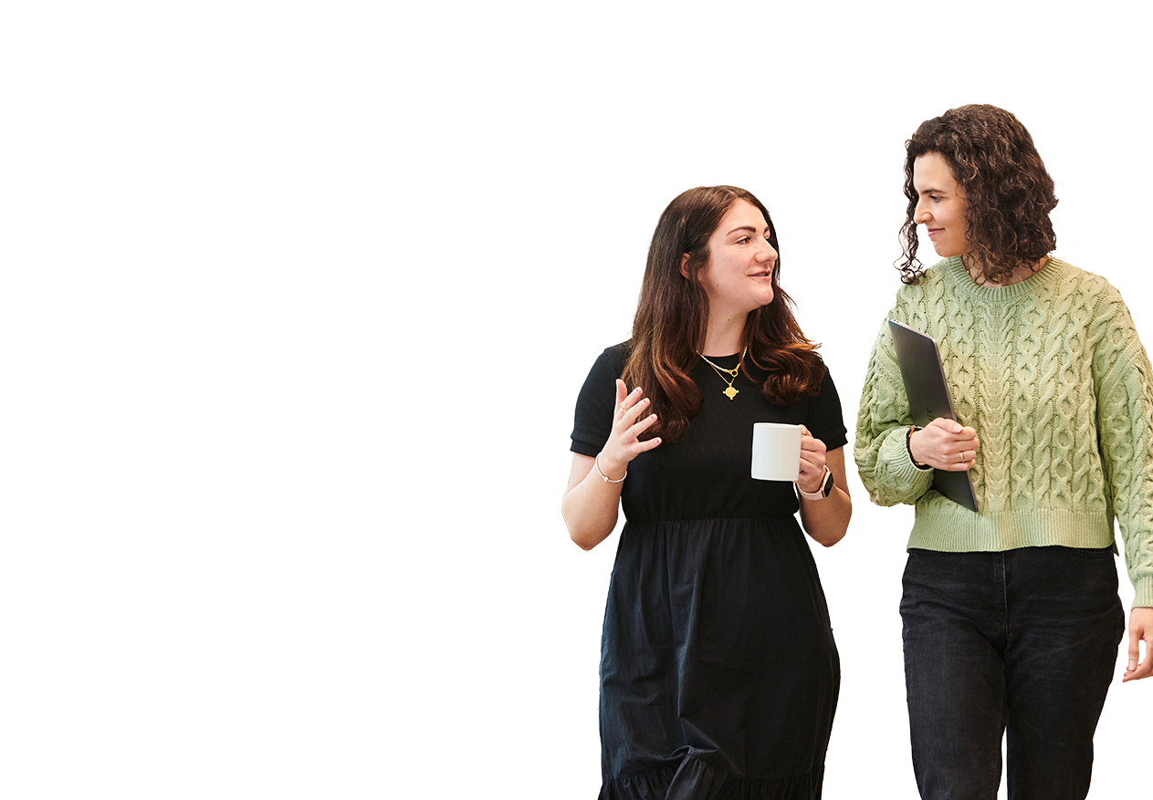 Two employees talking