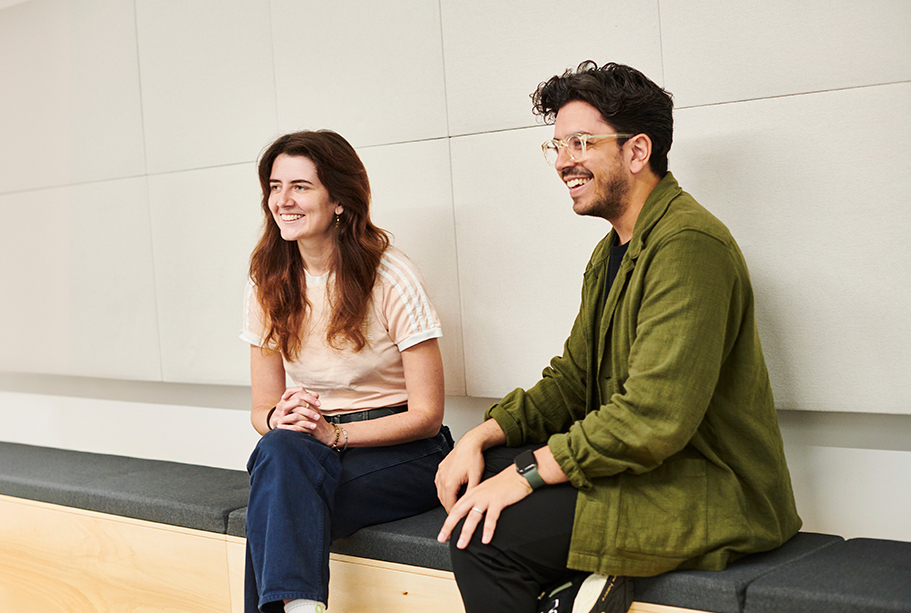 Two colleagues sitting together